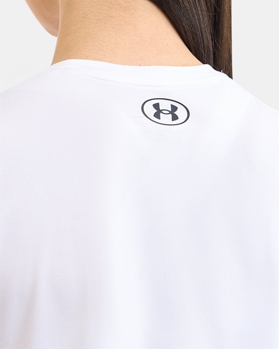 女士UA Tech™短袖T恤 in White image number 5